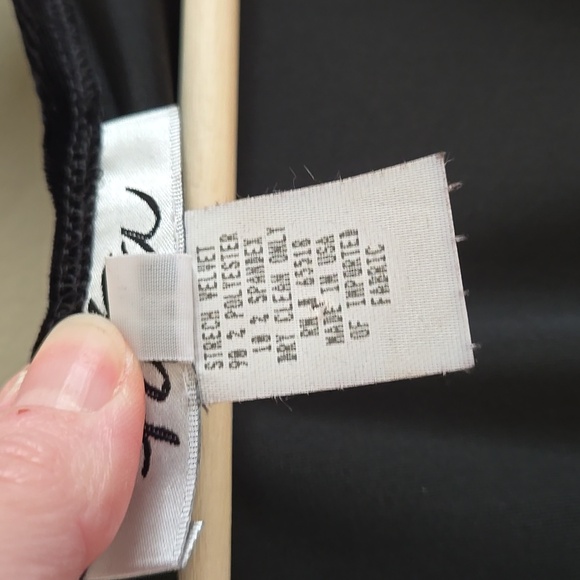 Vtg Lord & Taylor Patra Stretch Black Velvet Draped Tank Top M - Picture 7 of 10